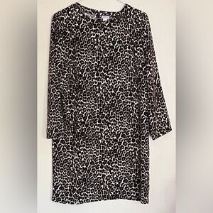 J Crew shift dress cheetah print size 16